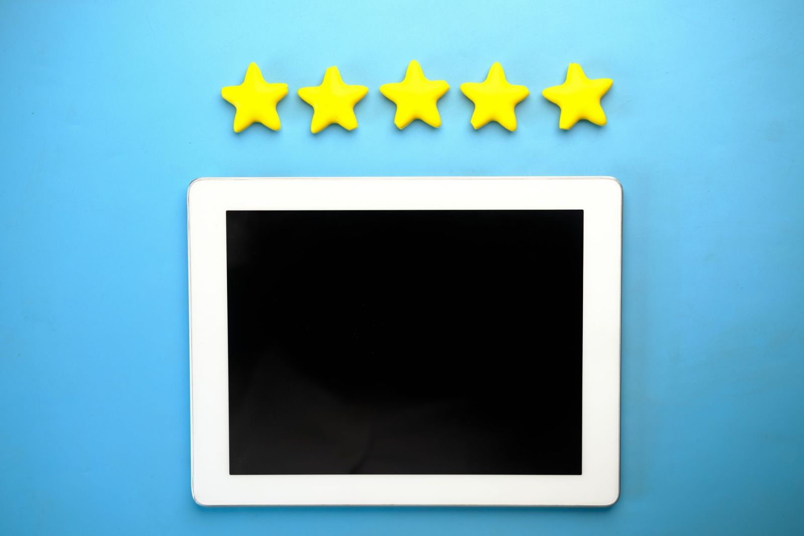 Five stars drawn on a blackboard